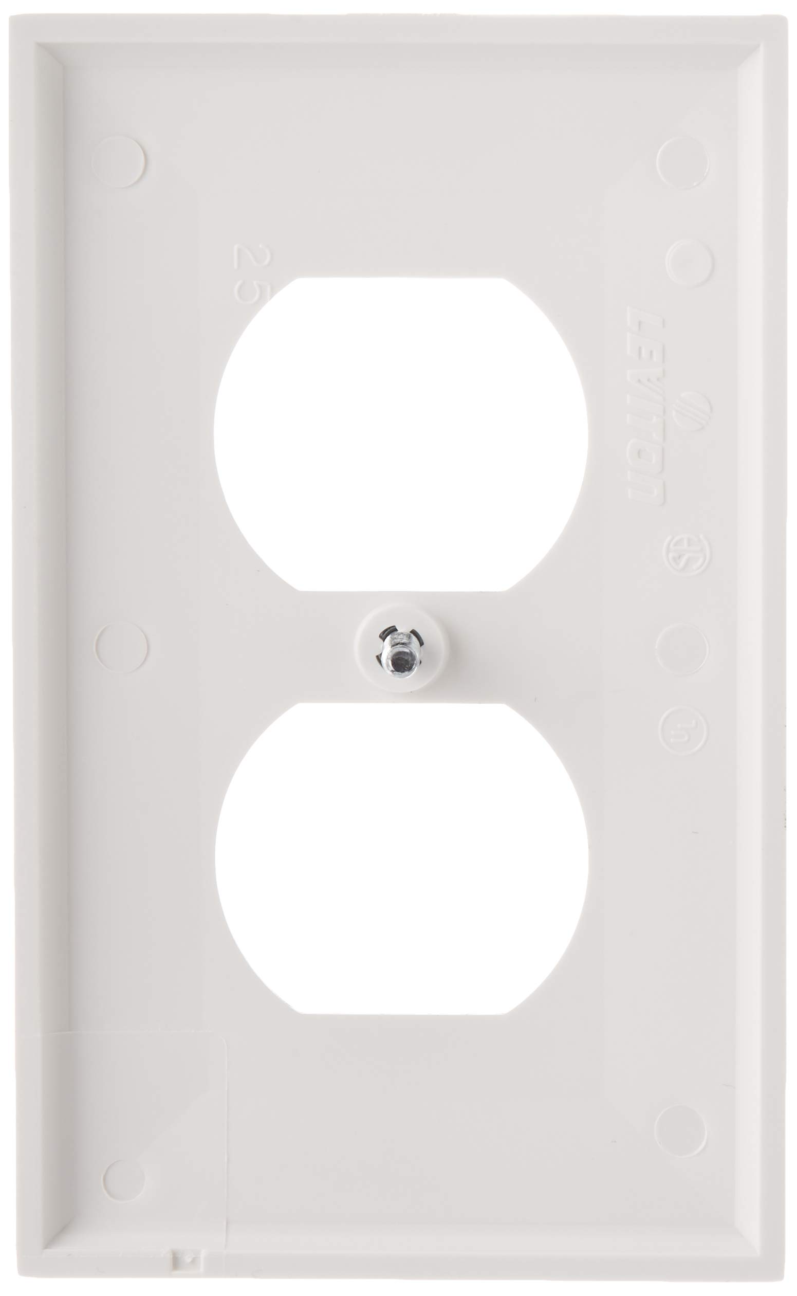 Leviton 80703-W 1-Gang Duplex Device Receptacle Wallplate